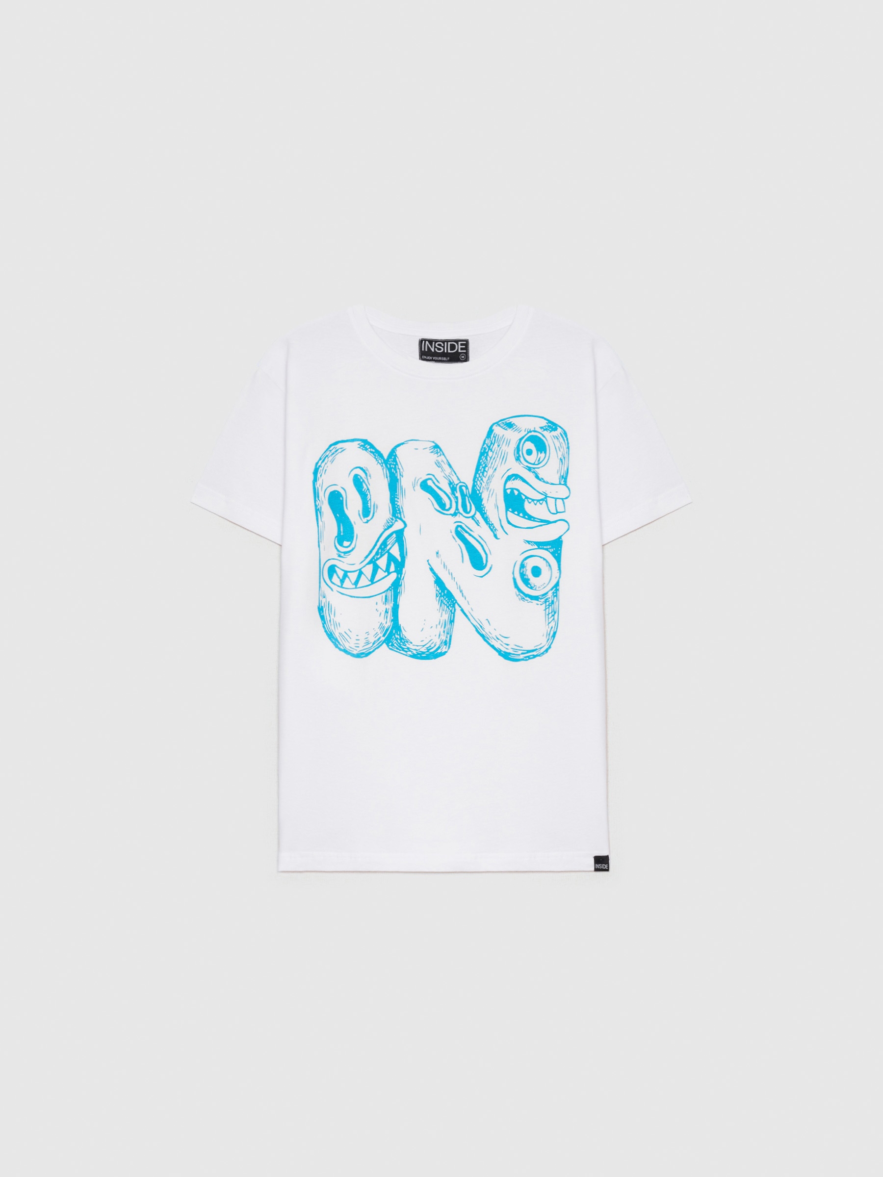 Monster T-shirt white middle front view