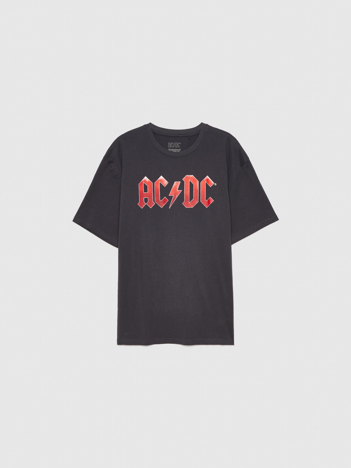  AC/DC t-shirt dark grey front view