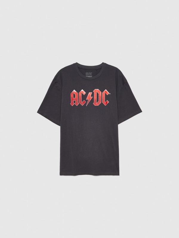  Camiseta AC/DC gris oscuro vista frontal