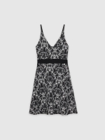 %Pto% V-neck spaghetti strap sundress multicolor front view