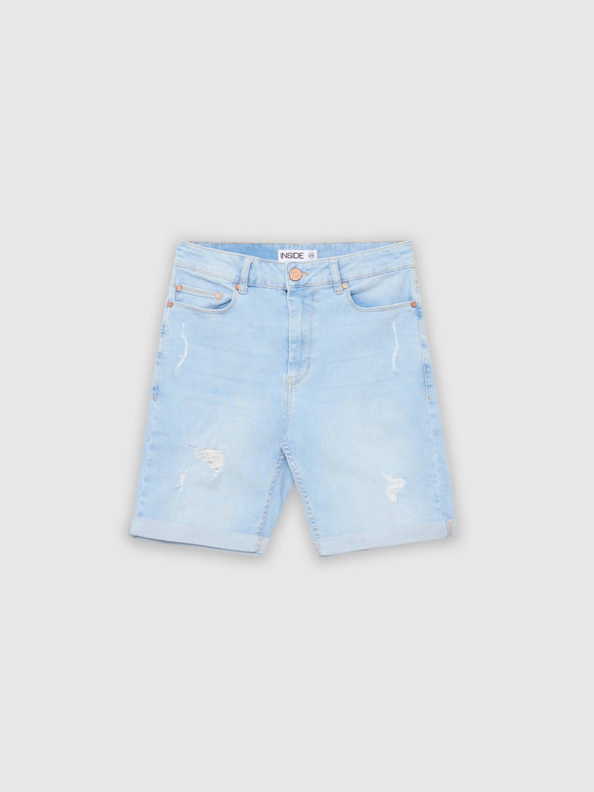  Bermudas denim skinny azul vista frontal