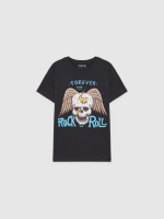 %Pto% Camiseta Forever Rock gris oscuro vista frontal