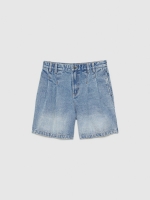 %Pto% Bermuda denim pinzas azul vista frontal