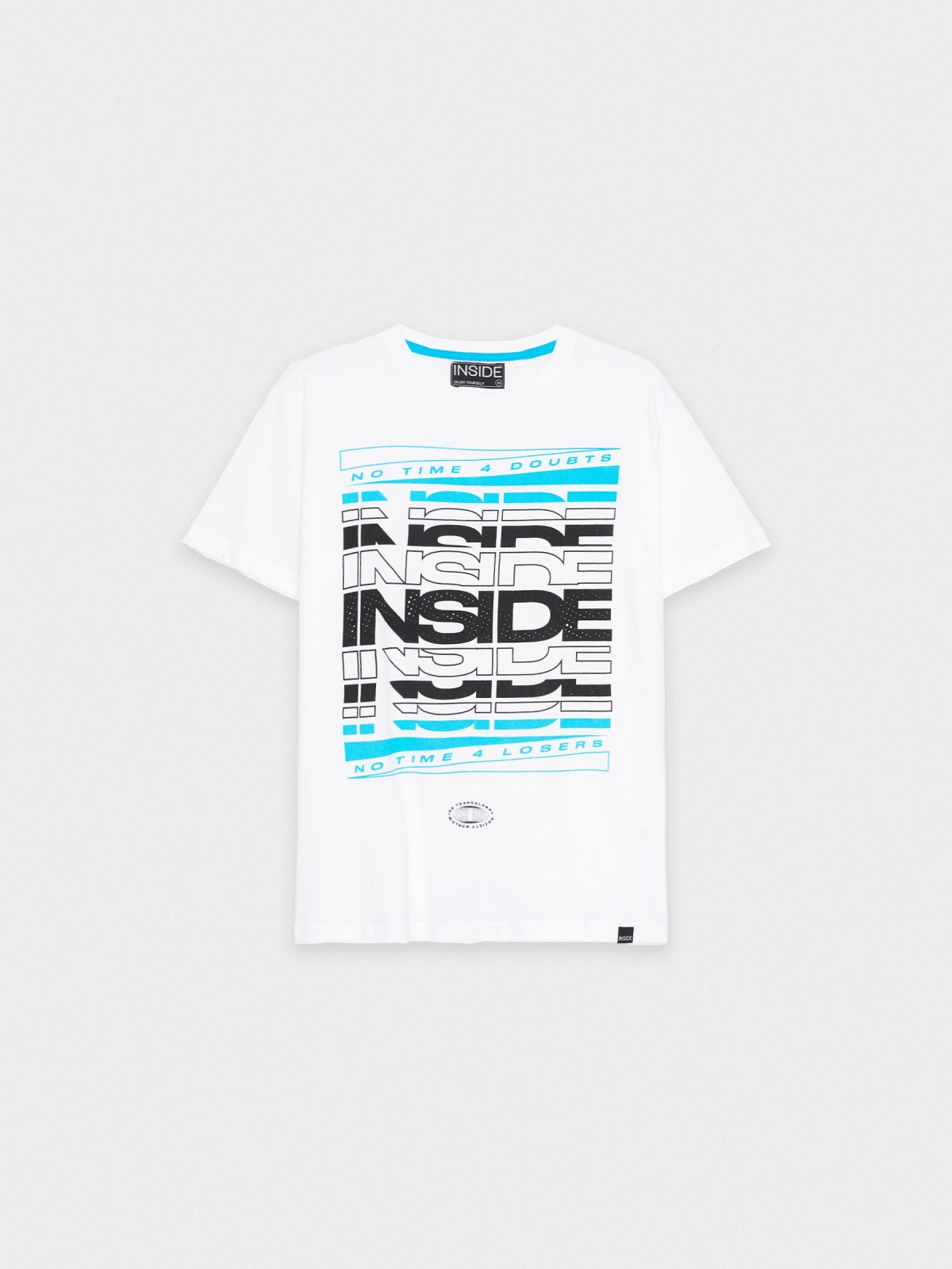  INSIDE logo T-shirt white front view