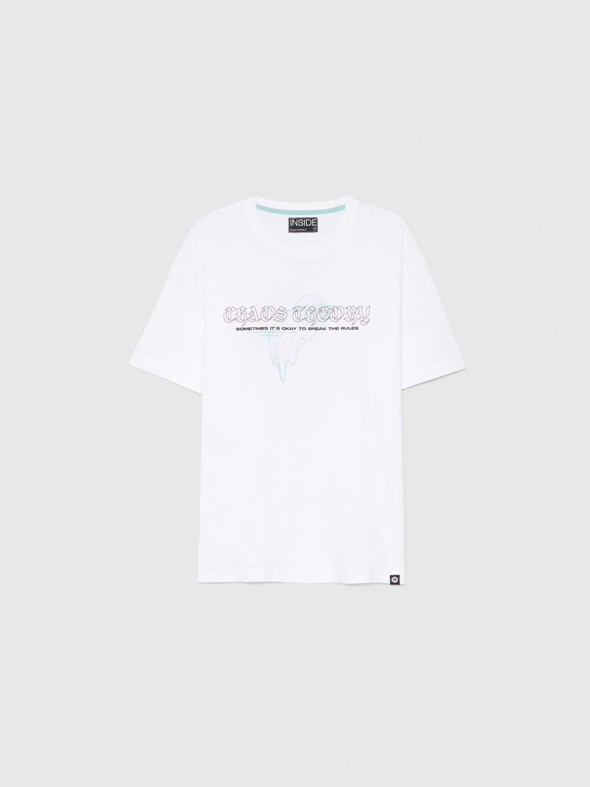  Line sphere T-shirt white front view