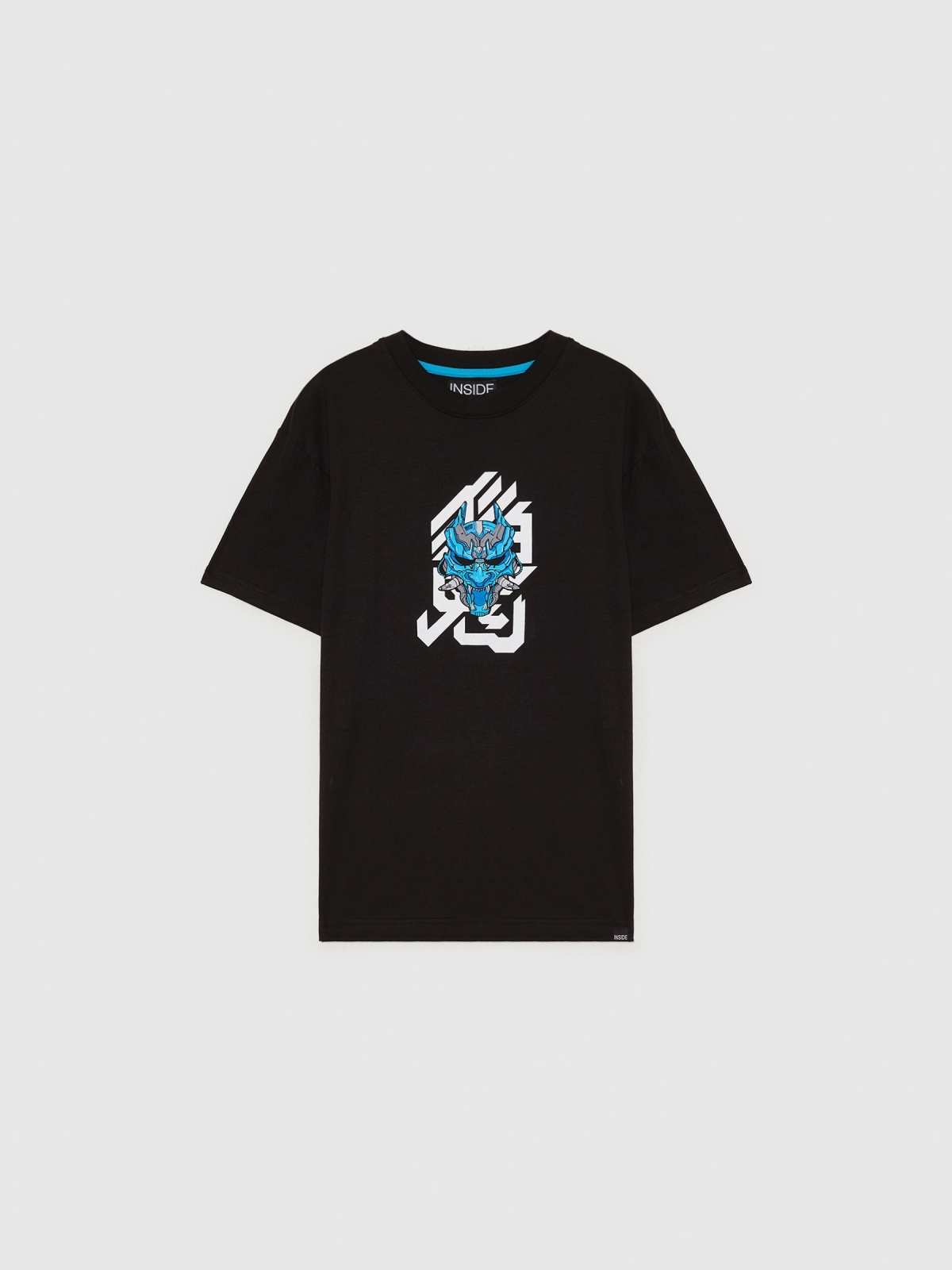  Japanese mask t-shirt black front view