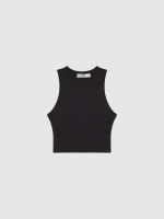 %Pto% Corset top black front view