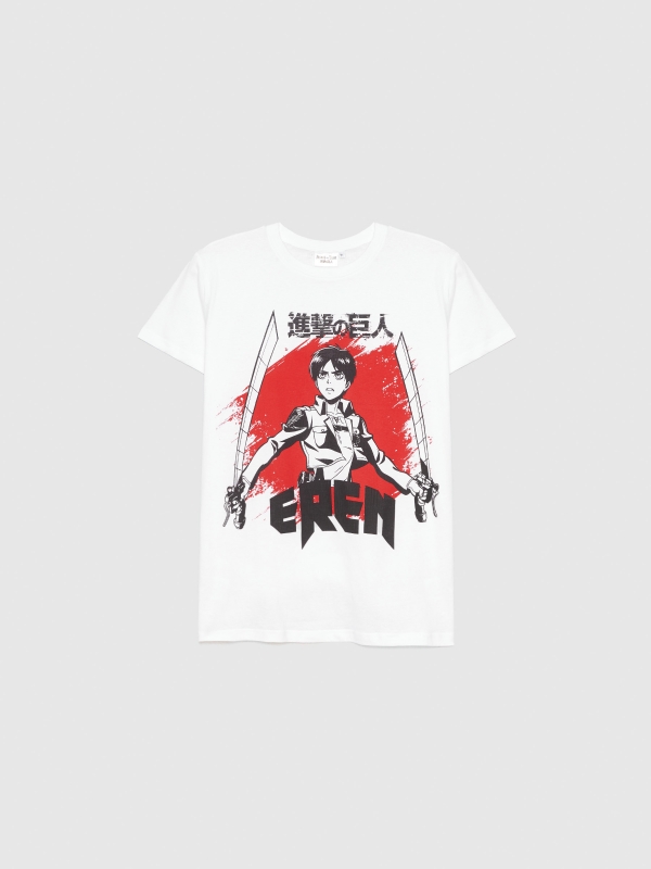  Attack on Titan t-shirt white front view