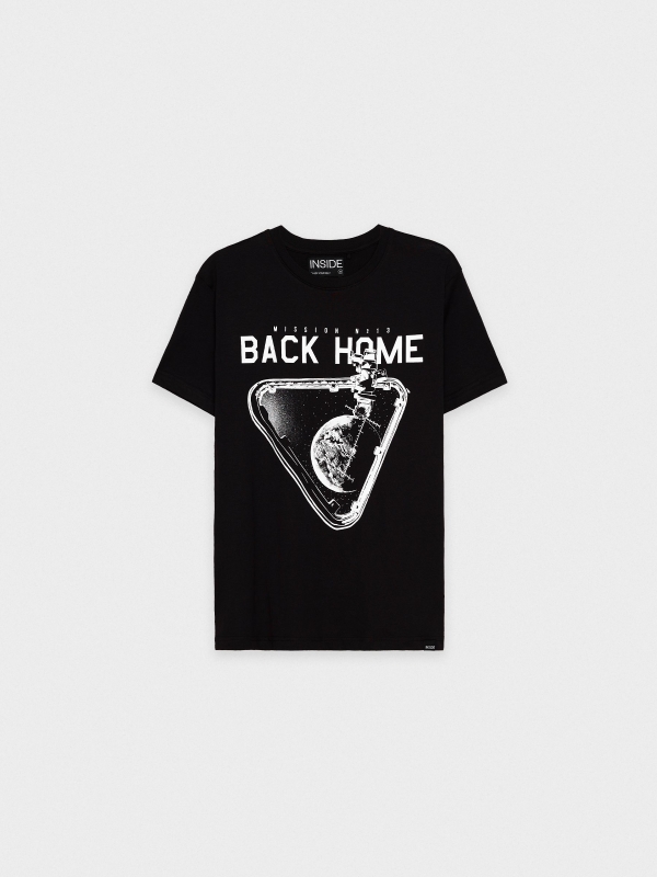  Space T-shirt black front view