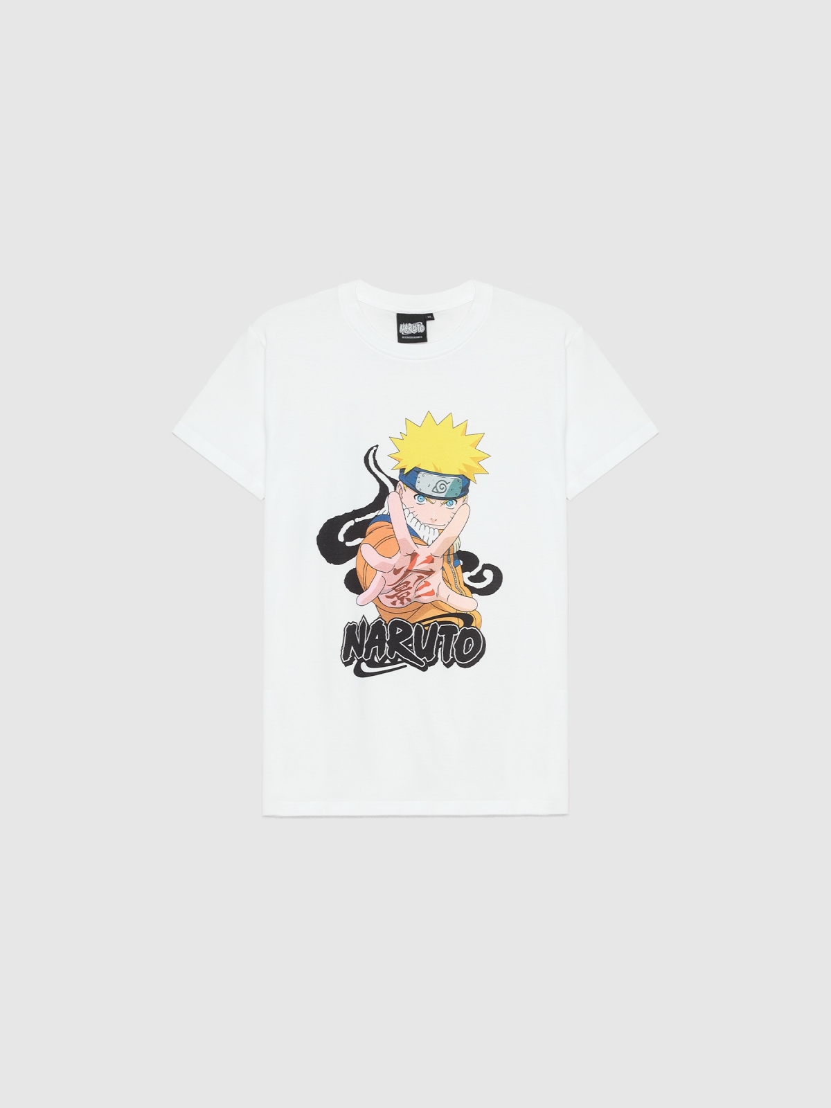  Camiseta Naruto blanco vista frontal