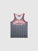 %Pto% Basketball T-shirt stripes black front view