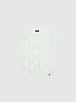 %Pto% Tropical textured t-shirt light melange front view