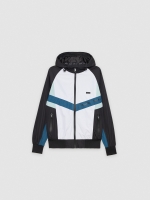 %Pto% Colour block jacket black front view