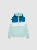 %Pto% Jacket with hood green front view