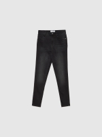 %Pto% Mid-rise skinny jeans black front view