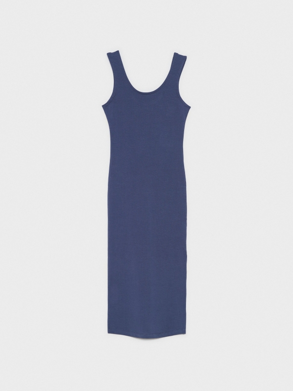  Slits midi dress blue front view