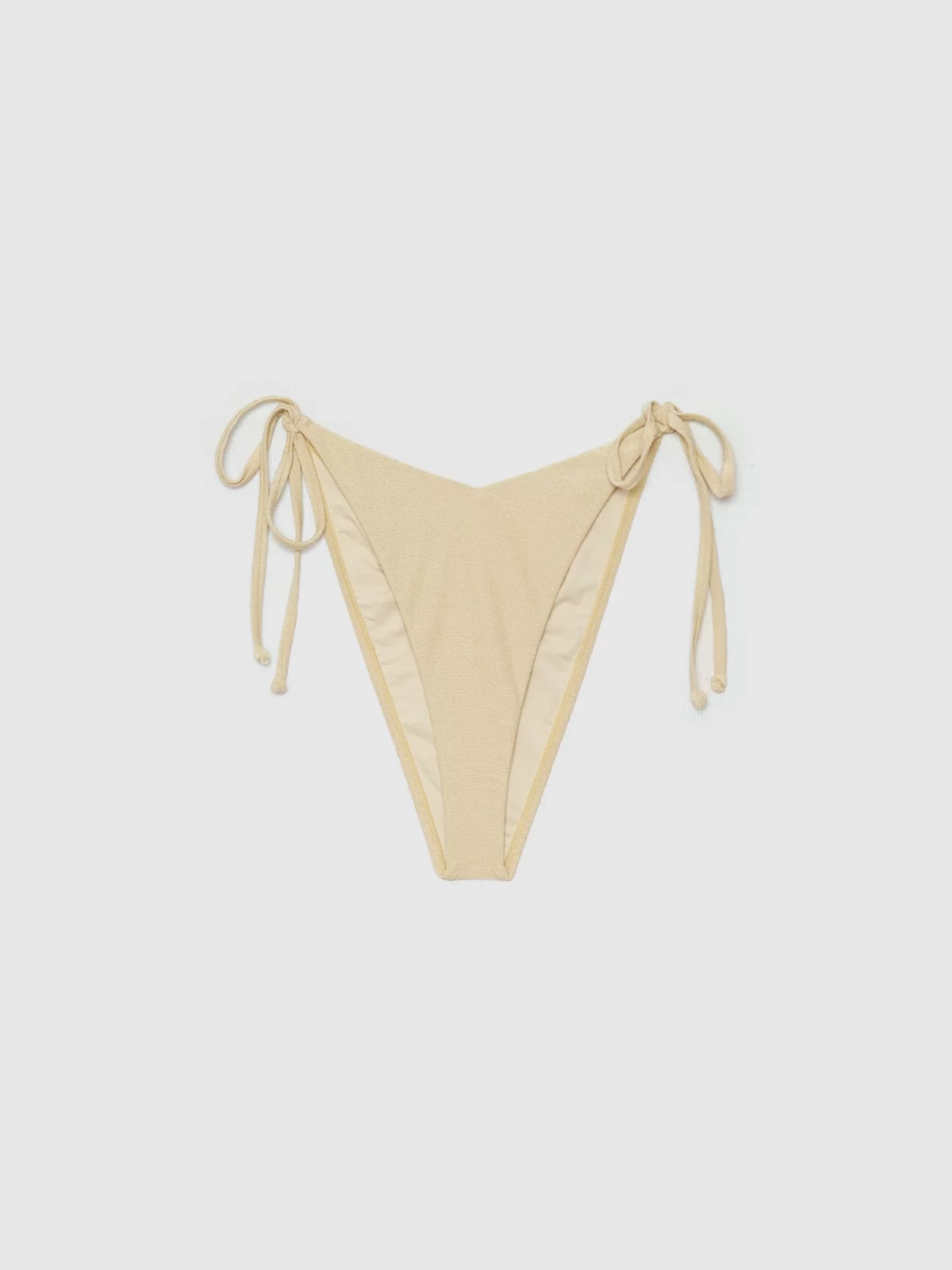 Braguita bikini brillo ocre vista frontal