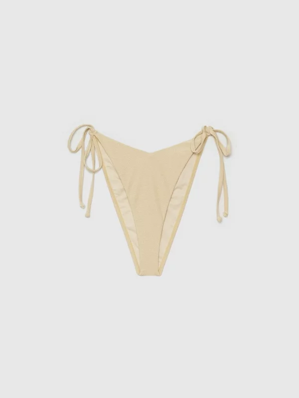 Braguita bikini brillo ocre vista frontal