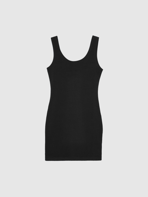  Basic strappy dress black front view