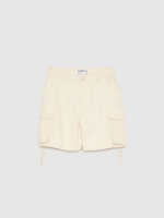 %Pto% Bermudas cargo areia vista frontal