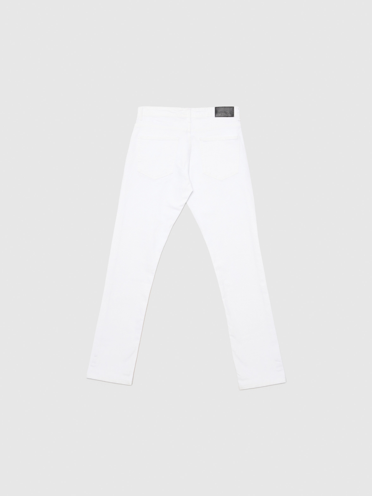  Jeans color liso blanco vista frontal