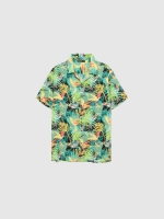 %Pto% Tropical shirt green front view