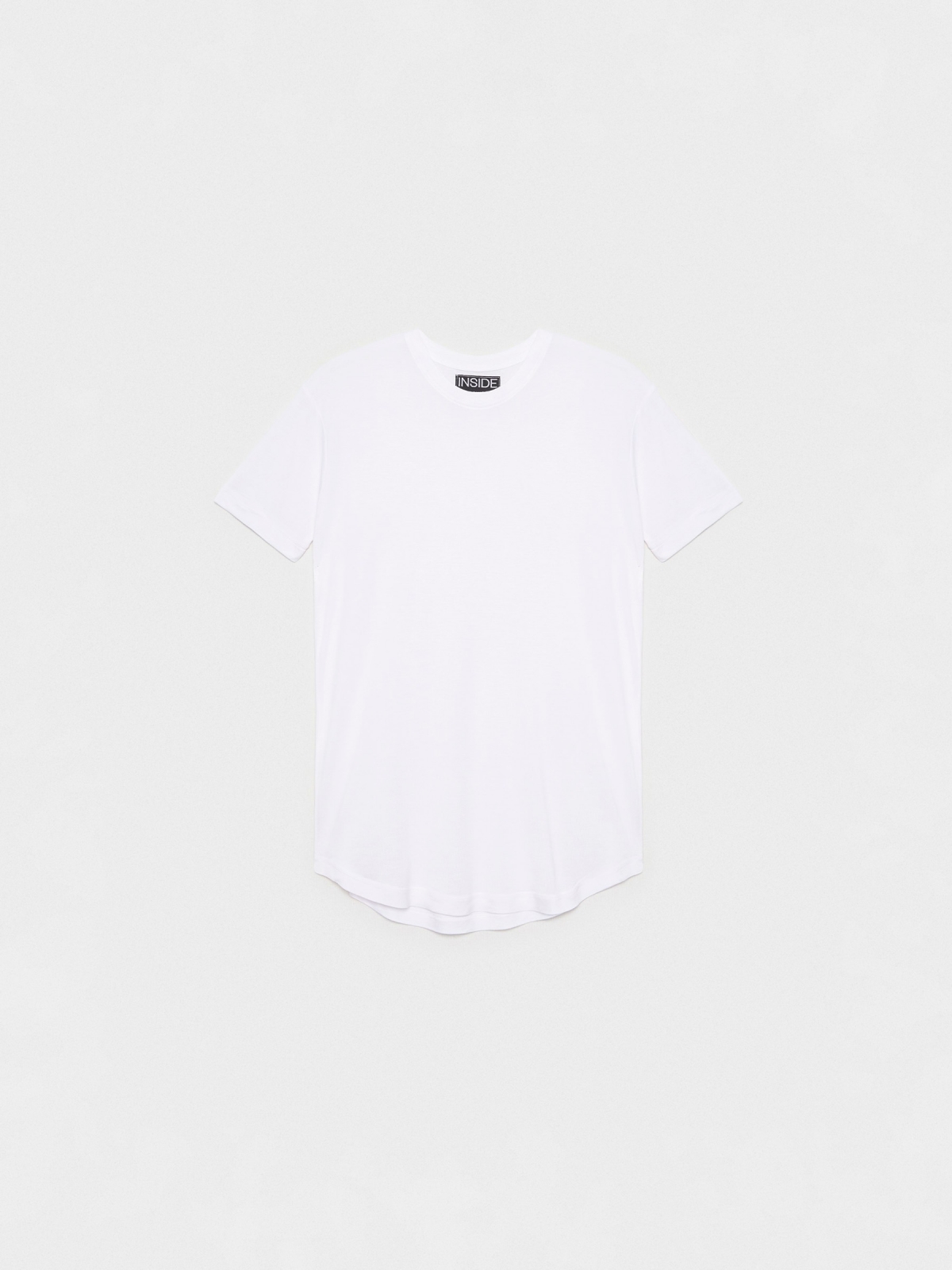  Long basic t-shirt white front view