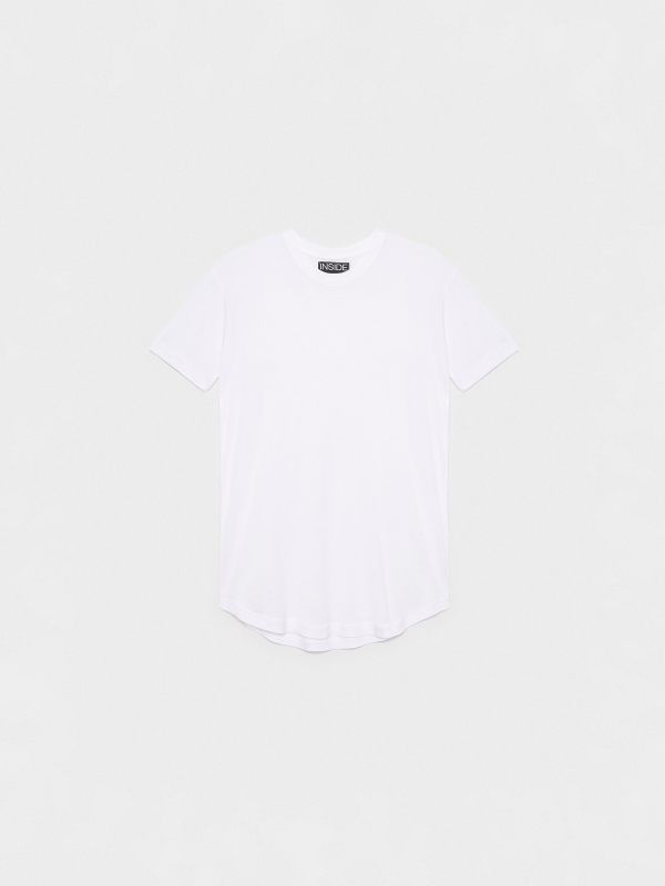  Long basic t-shirt white front view