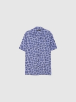 %Pto% Camisa tie dye geométrico azul vista frontal
