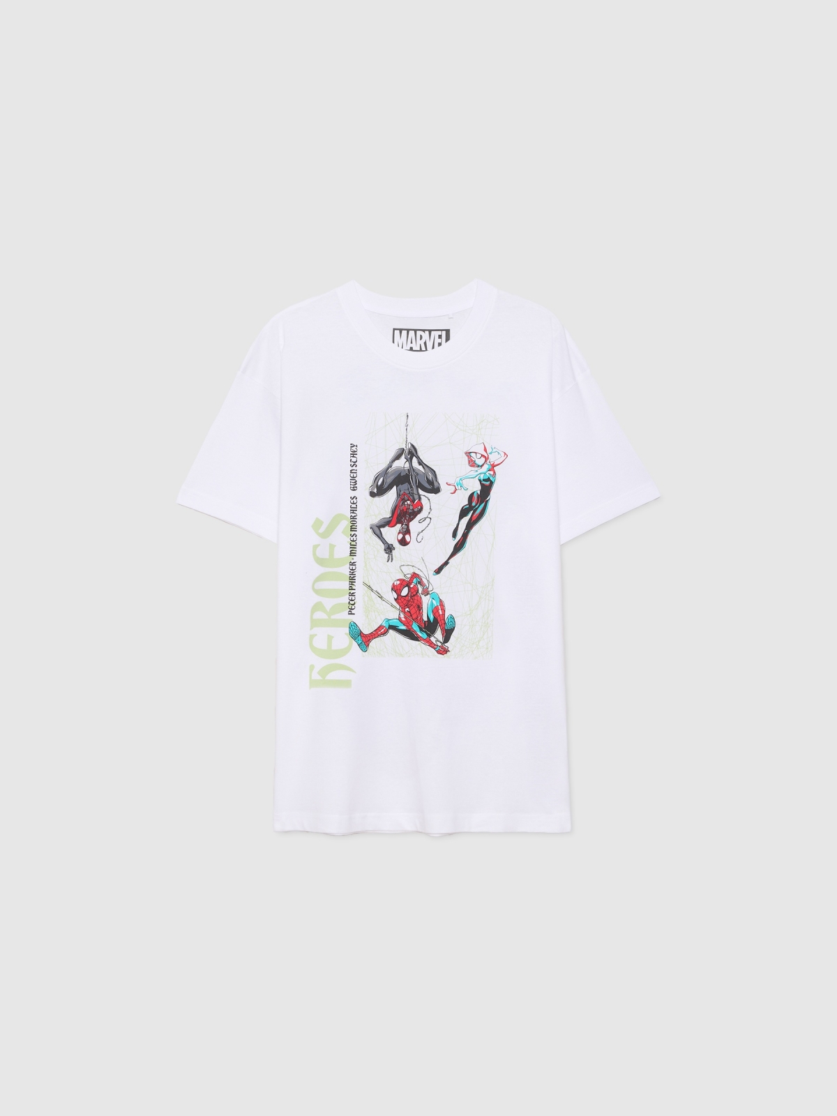  Camiseta Spiderman Heroes blanco vista frontal