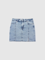 %Pto% Falda mini denim azul vista frontal