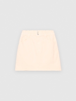 %Pto% Mini paper bag skirt off white front view