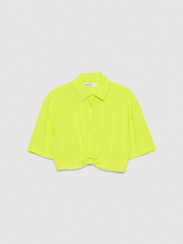  Crop ring shirt lime front view