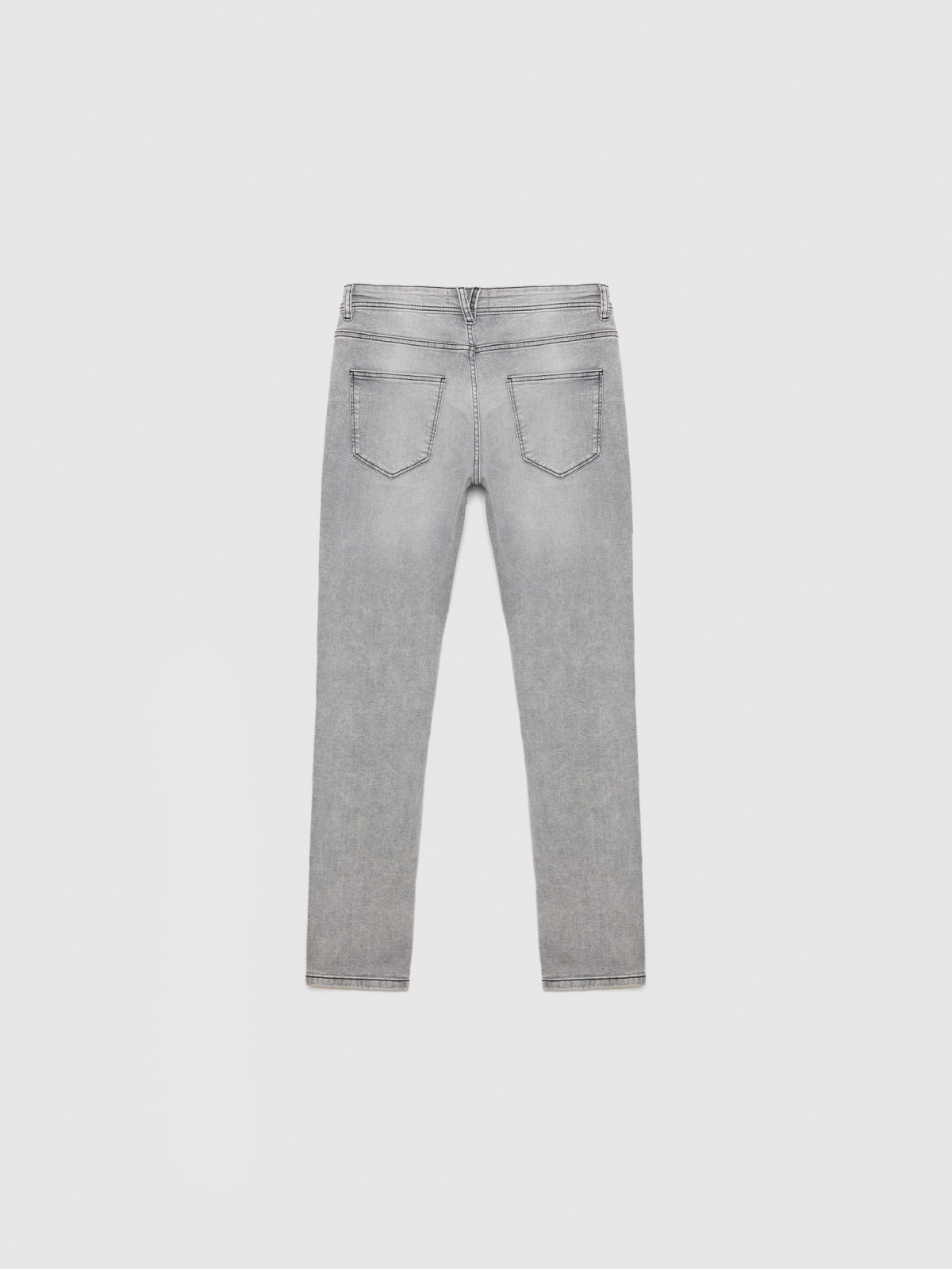 Jeans regular denim gris gris vista trasera