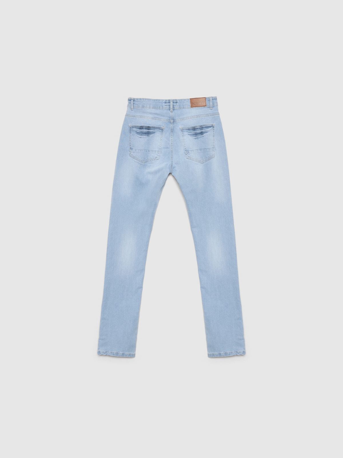 Basic light blue jeans blue back view