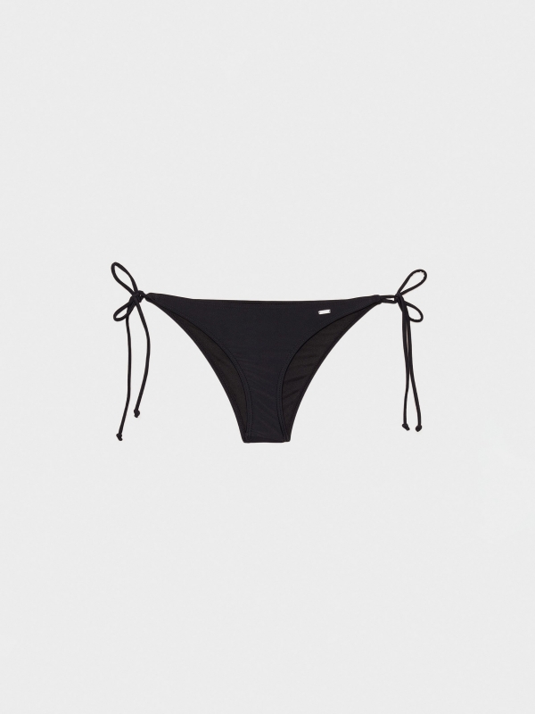  Knotted bikini bottoms black front view