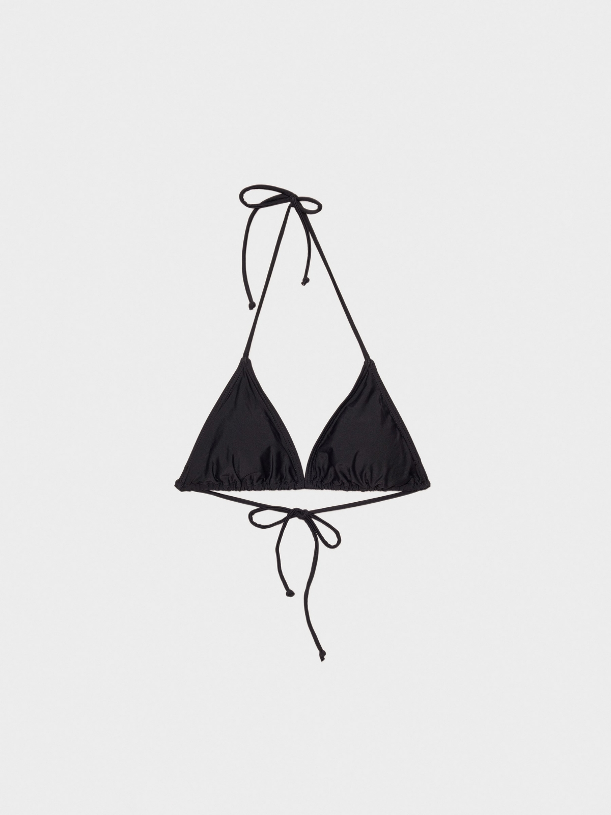  Triangle bikini top black front view