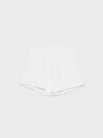 %Pto% Short cintura elástica bolsillos blanco vista frontal