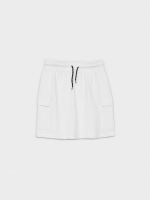 %Pto% Falda cargo ajustable blanco vista frontal