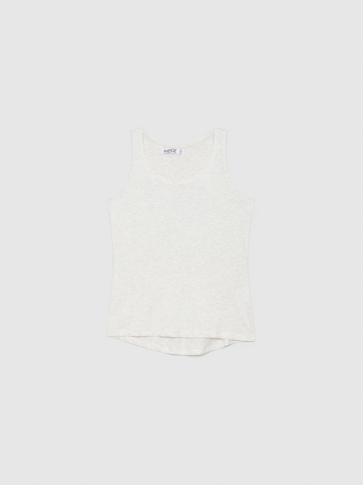  Camiseta de tirantes básica melange claro vista frontal