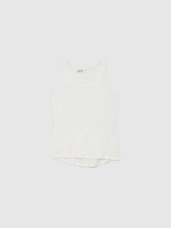  Camiseta de tirantes básica melange claro vista frontal