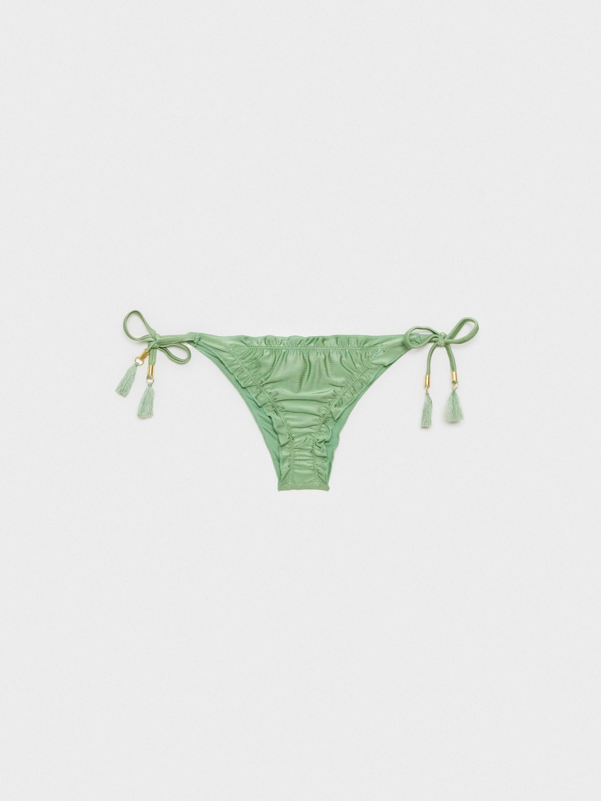  Braguita bikini efecto metalizado verde mar vista frontal