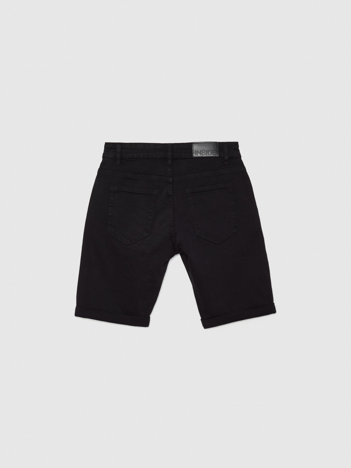 Coloured denim shorts black detail view