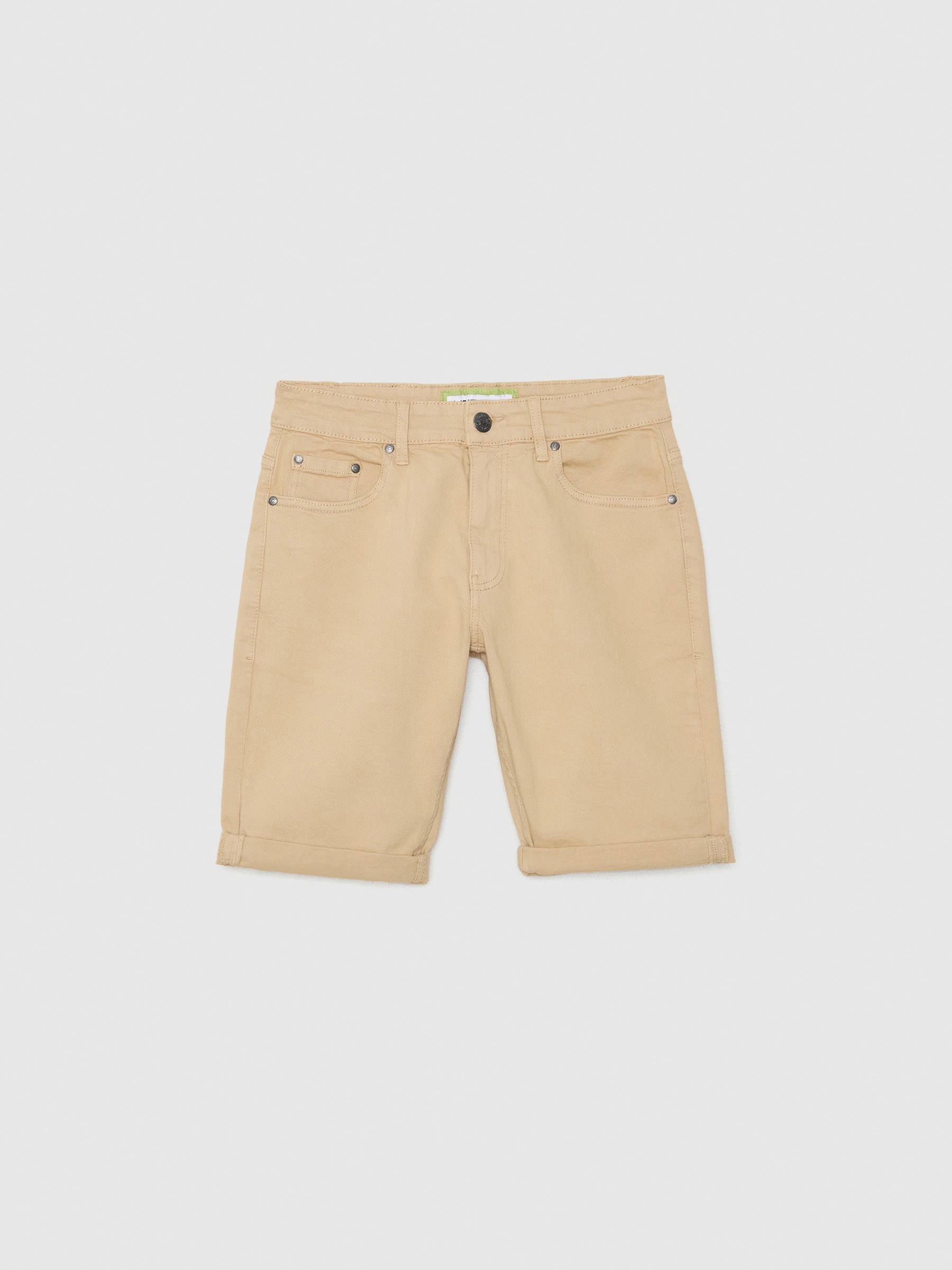 Bermuda denim color beige vista media frontal