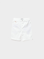 %Pto% Basic denim bermuda short white front view