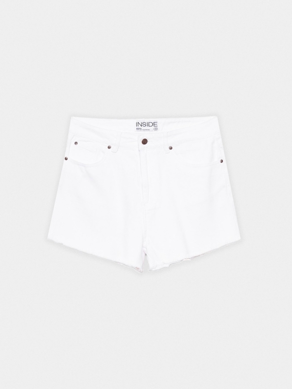 Five-pocket twill shorts white detail view