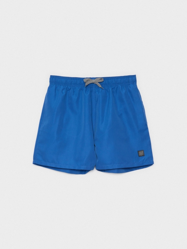  Basic swimsuit with pockets electric blue front view