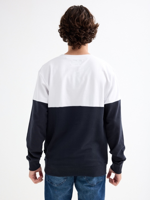 Enjoy Yourself Sweatshirt navy middle back view