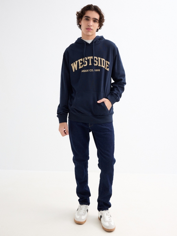 Westside Sweatshirt indigo blue general front view