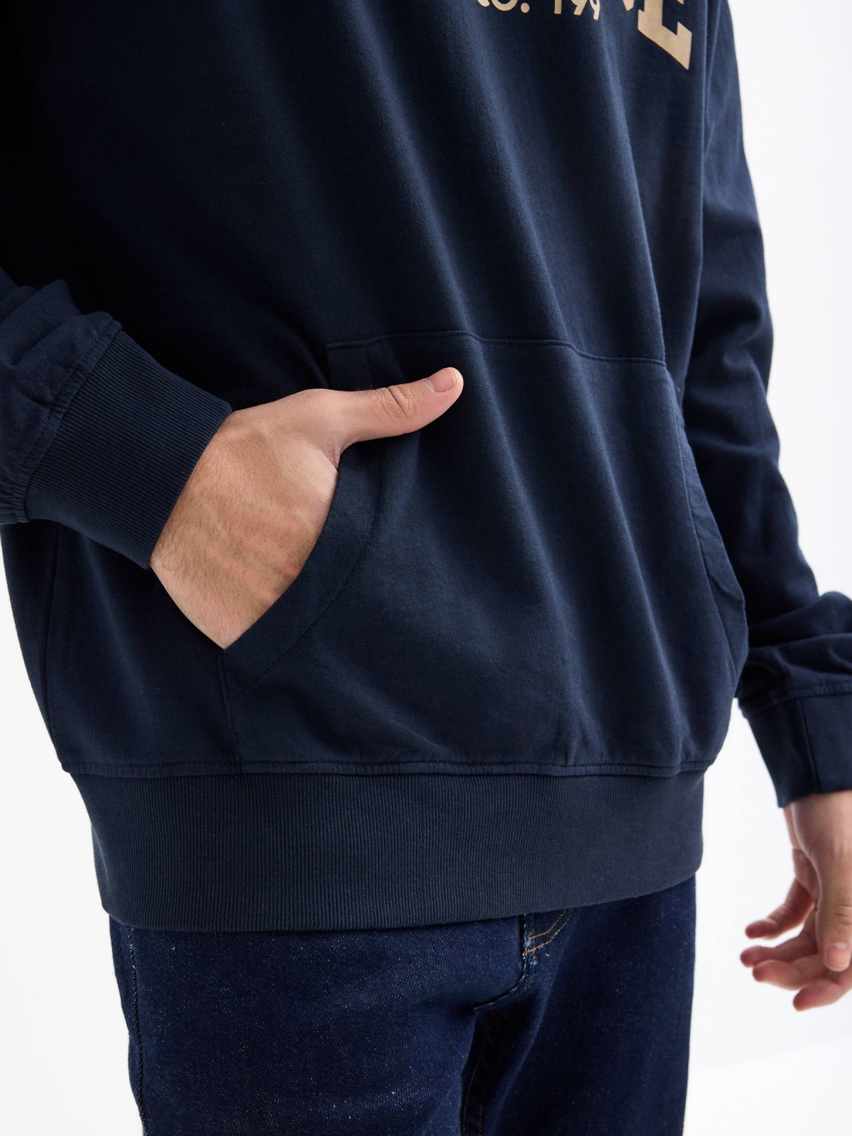 Westside Sweatshirt indigo blue detail view